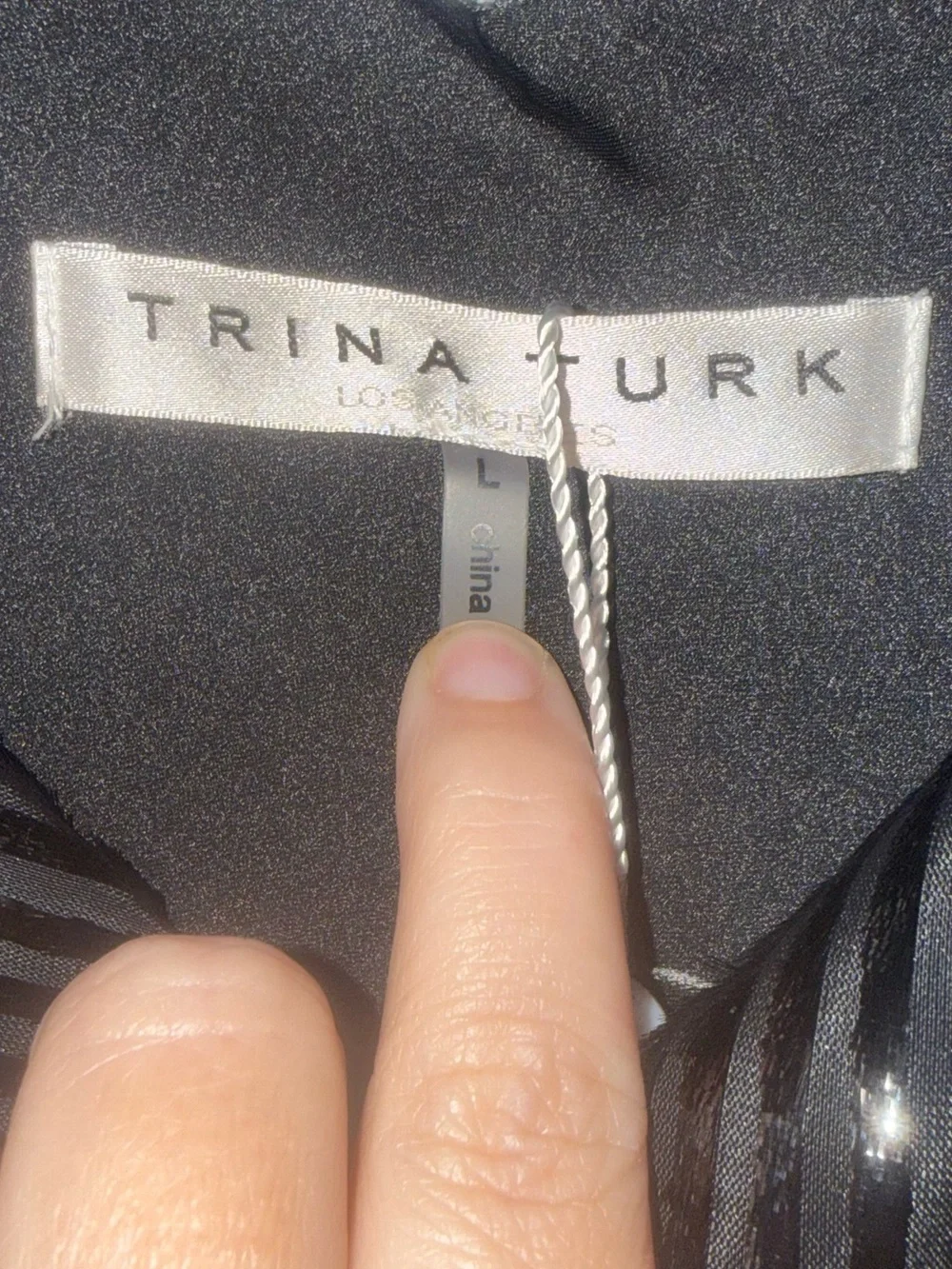 Trina Turk Geometric Striped Burnout Velvet Tent Dress Cowl Neck Size Large NWT